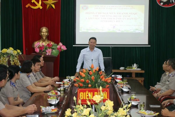 Thứ trưởng Nguyễn Thanh Ngọc thăm và làm việc với Thi hành án dân sự tỉnh Điện Biên